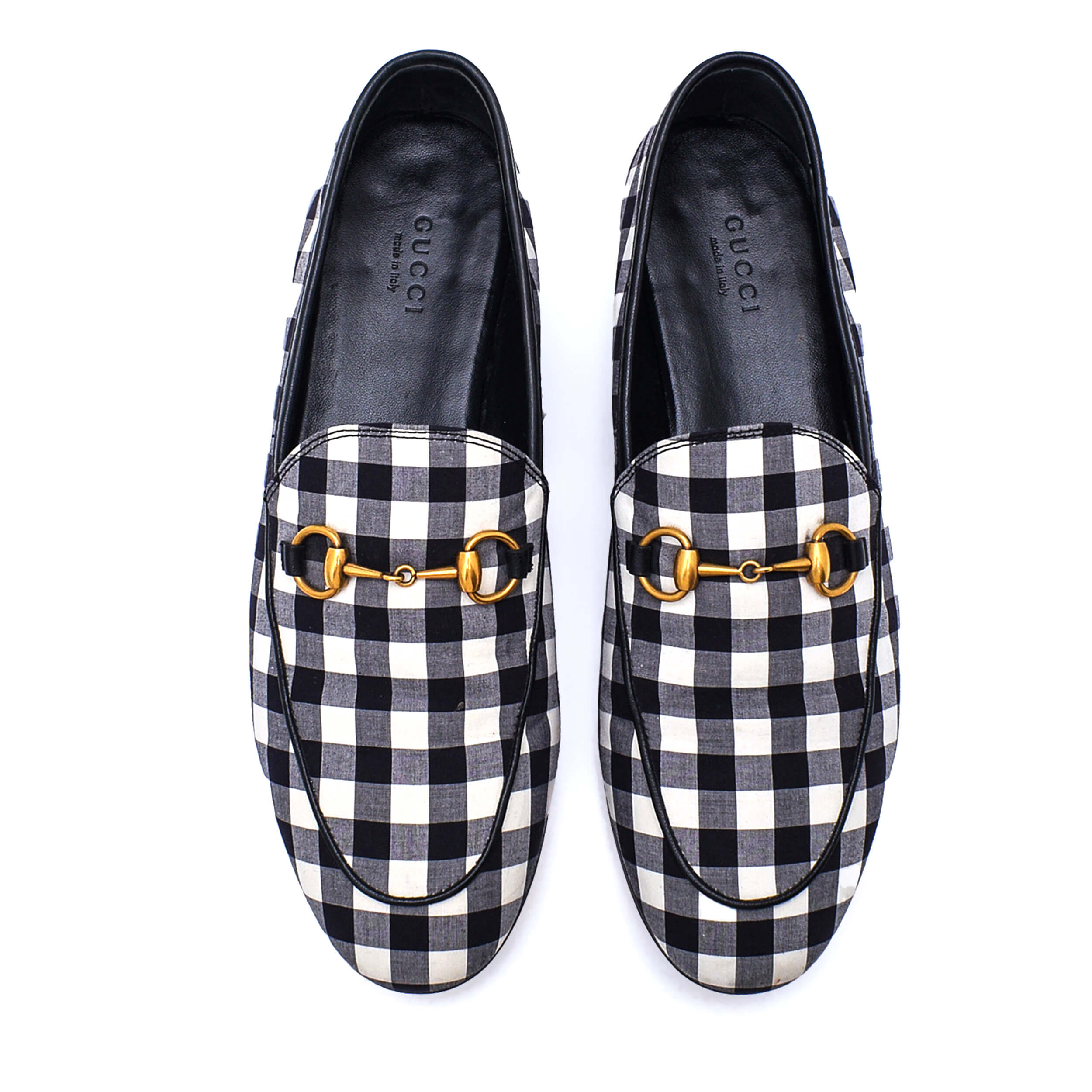 Gucci - Joordan Horsebit  Gingham Loafers / 37,5